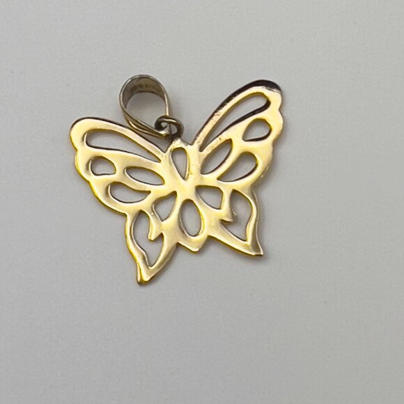 Vintage Sterling Silver Butterfly Pendant - Picture 2 of 5